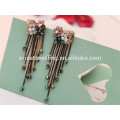 summer hot sale new popular extra long post stud rhinestone dangle earrings